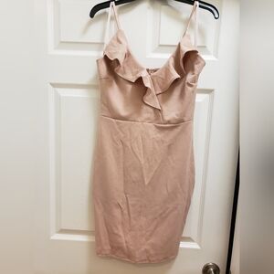 Elastic Heart Ruffle Dress